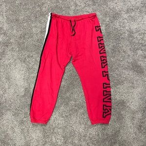 Victoria’s Secret PINK sweatpants. Size L. Color red